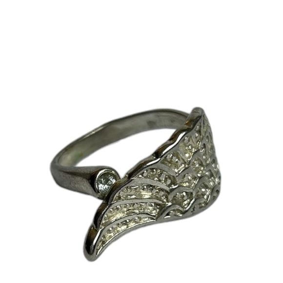 Sterling Silver Ring Angel Bird Wing Vintage Ladies Approximately Size 9 - Picture 2 of 8